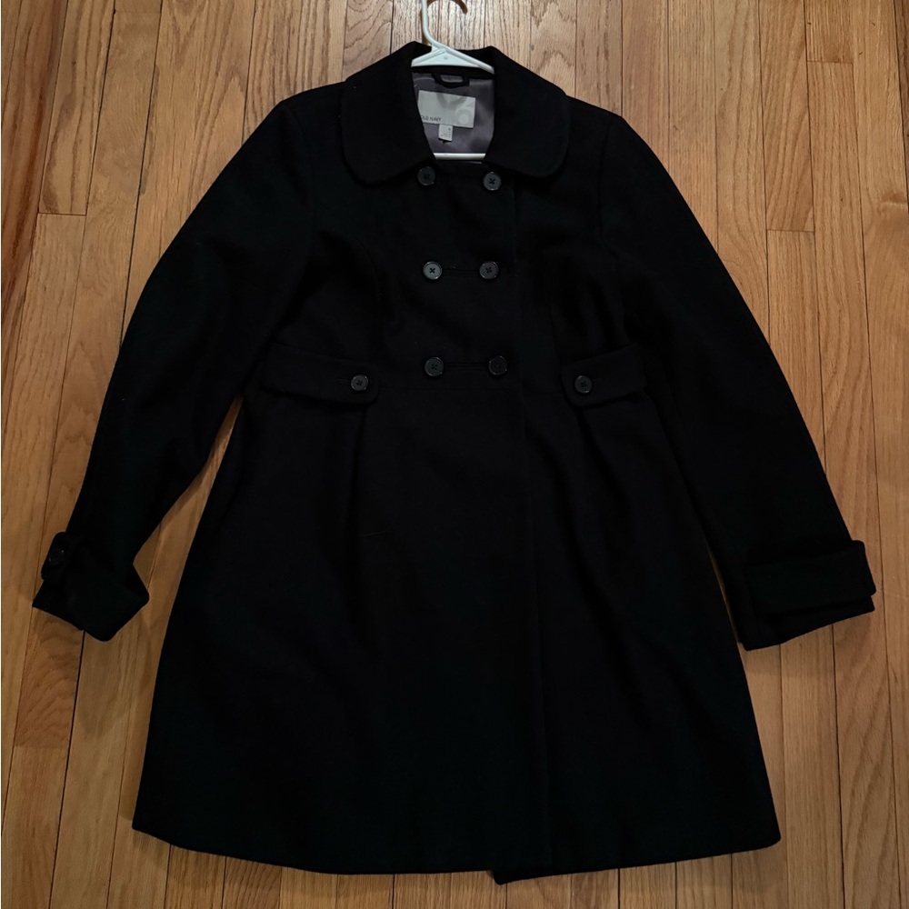 Old Navy Black Double-Breasted Pea Coat - Picture 6 of 6